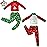 JOYIN 4 Pcs Christmas Elf Accessories - Xmas Clothing Ugly Sweaters for Dolls, Santa and Snowman Classic Style Green and Red Sweaters for Holiday Decorations