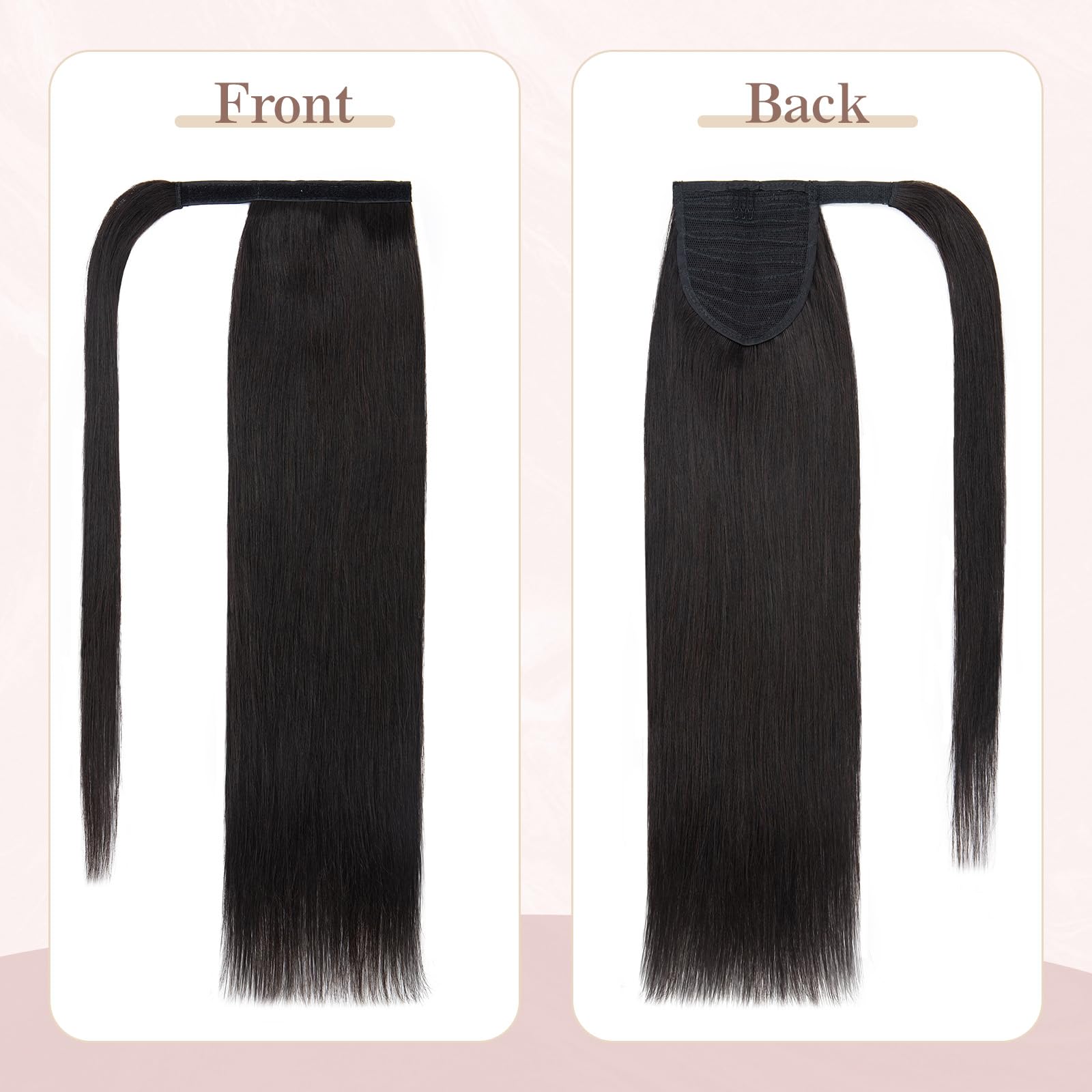 SEGOHAIR Wrap Around Ponytail Human Hair Clip in Ponytail Hair Extensions - Image 2