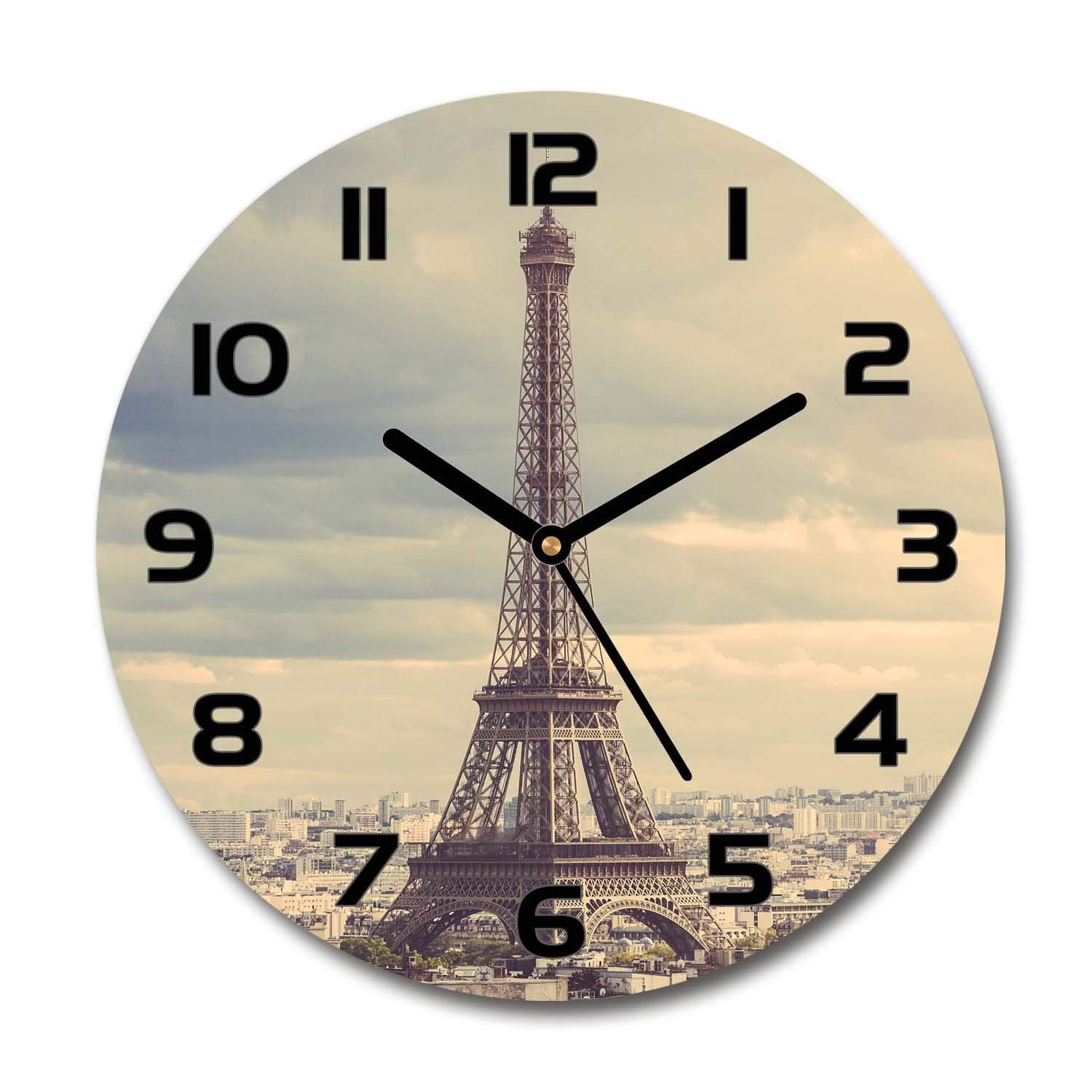 Horloge en verre de sécurité Tulup 60x60cm au design moderne et épuré