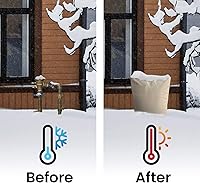 Vista 3 de The Original Winter Pipe Insulation Cover (5˚F) - Double-Wall Cotton (UV-Coated) Insulated Backflow Preventer Freeze Protection, Pump Cover