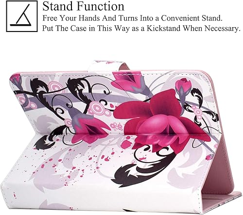 Vista 11 de Funda universal para tablet de 7.0 pulgadas, soporte Artyond Folio con ranuras para tarjetas para Samsung Galaxy Tab 7.0, Kindle Paperwhite 6.8