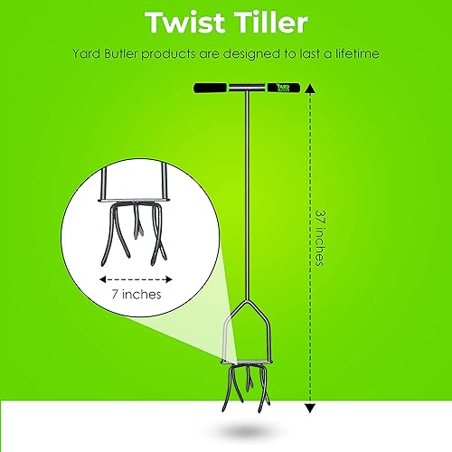 Vista 3 de Lewis Lifetime Tools TNT-4 Twist & Tiller, herramienta de jardín de 37"., 1, N/A