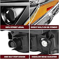 Vista 6 de JSBOYAT Conjunto de faros halógenos de repuesto para faros RAV4 2016 2017 2018, no compatible con modelo LED, lado derecho del pasajero y lado