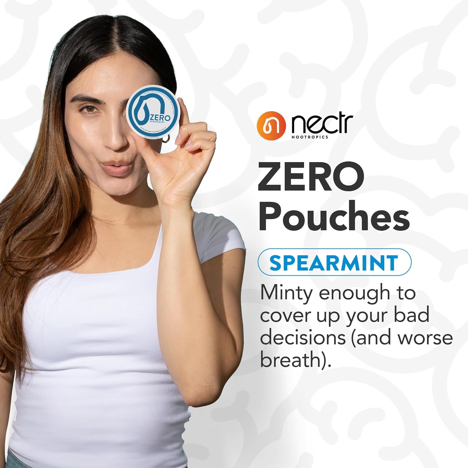 Nectr Energy Zero Pouches - No Caffeine, No Sugar, Zero Calories, Mini Pouches for Oral Fixation and Stress Relief - 4 Pucks of 20 - Spearmint Flavor - Image 3