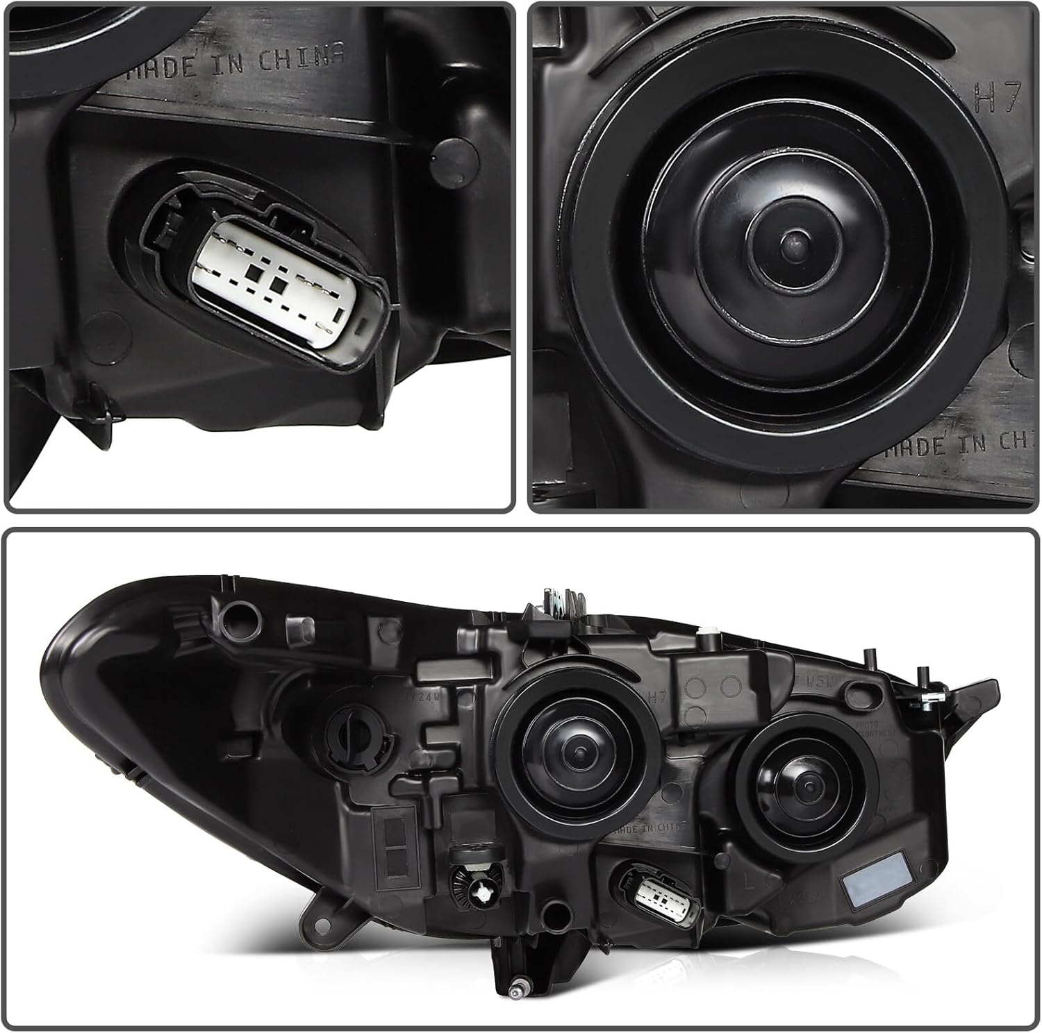 Headlight Assembly Left Driver Side 2013-2016 for Ford for Fusion 4-Door Sedan Clear Lens Headlamp DS7Z-13008-B FO2502304