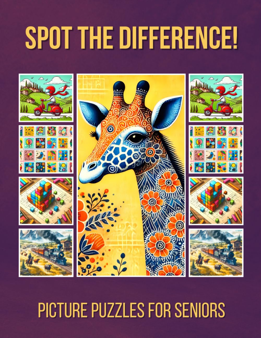 Spot The Difference! - Picture Puzzles For Seniors: Solutions Included - Large Format