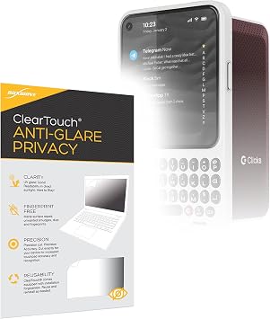 BoxWave Screen Protector Compatible with Clicks Communicator 4.3 in - ClearTouch Anti-Glare Privacy 2-Pack, Privacy Screen Protector Flexible Film Anti-Glare