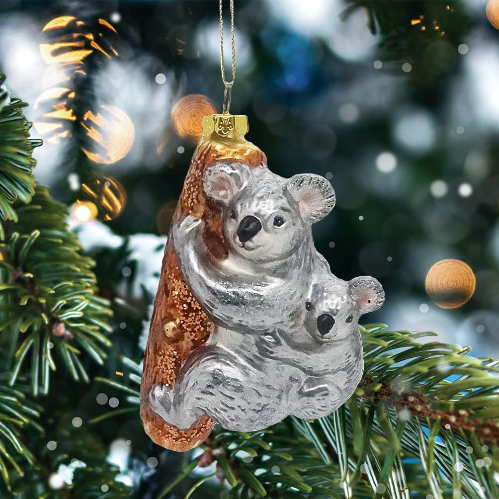 コアラのガラスオーナメント Amazon.co.jp: Koala 赤ちゃんと親のガラスクリスマスオーナメント