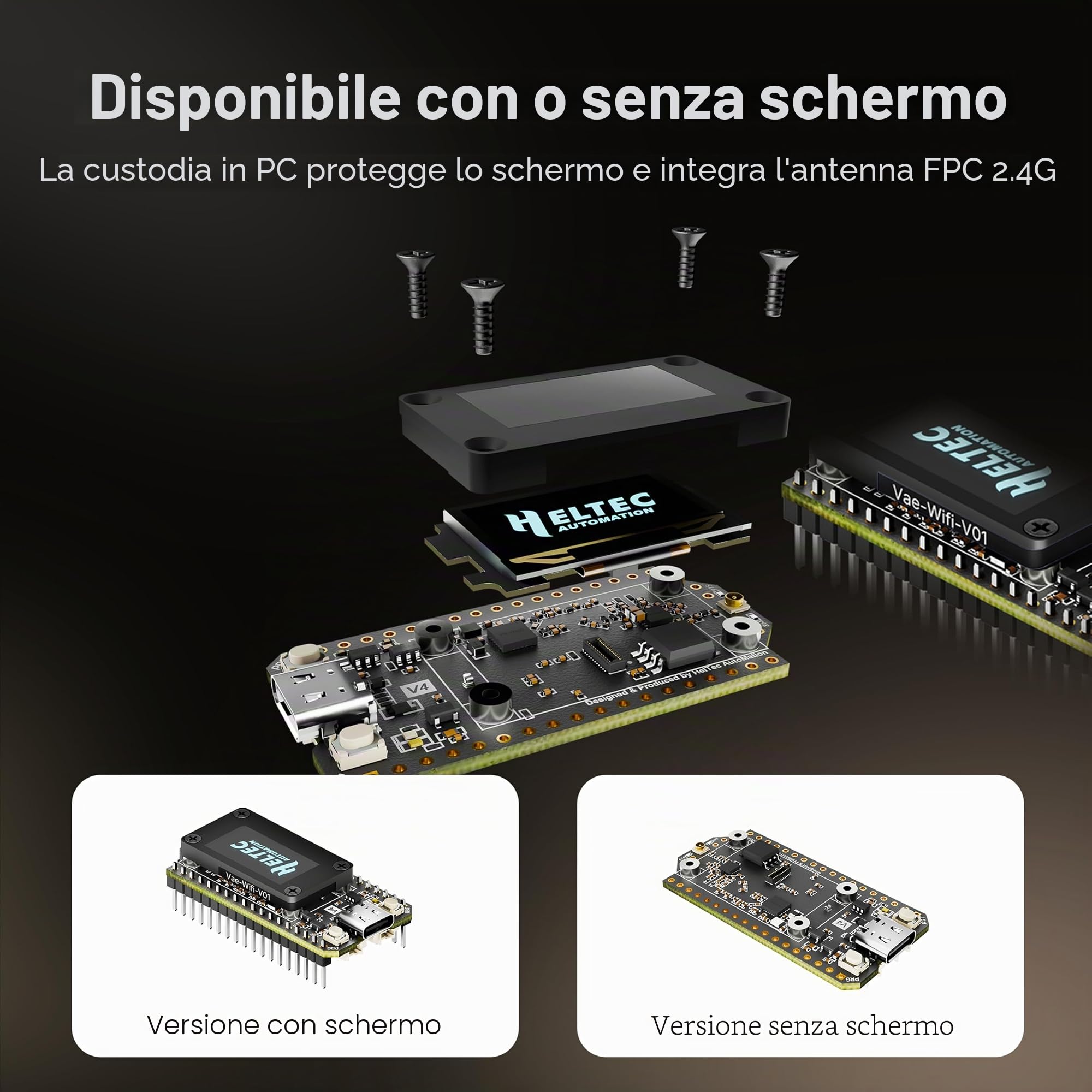 Heltec V4 ESP32 LoRa 32 Scheda di sviluppo Meshtastic Kit con batteria da 3000 mAh e GPS GNSS ESP32-S3 SX1262 27 dBm Display OLED per Meshtastic WiFi IoT Arduino Comunicazione wireless