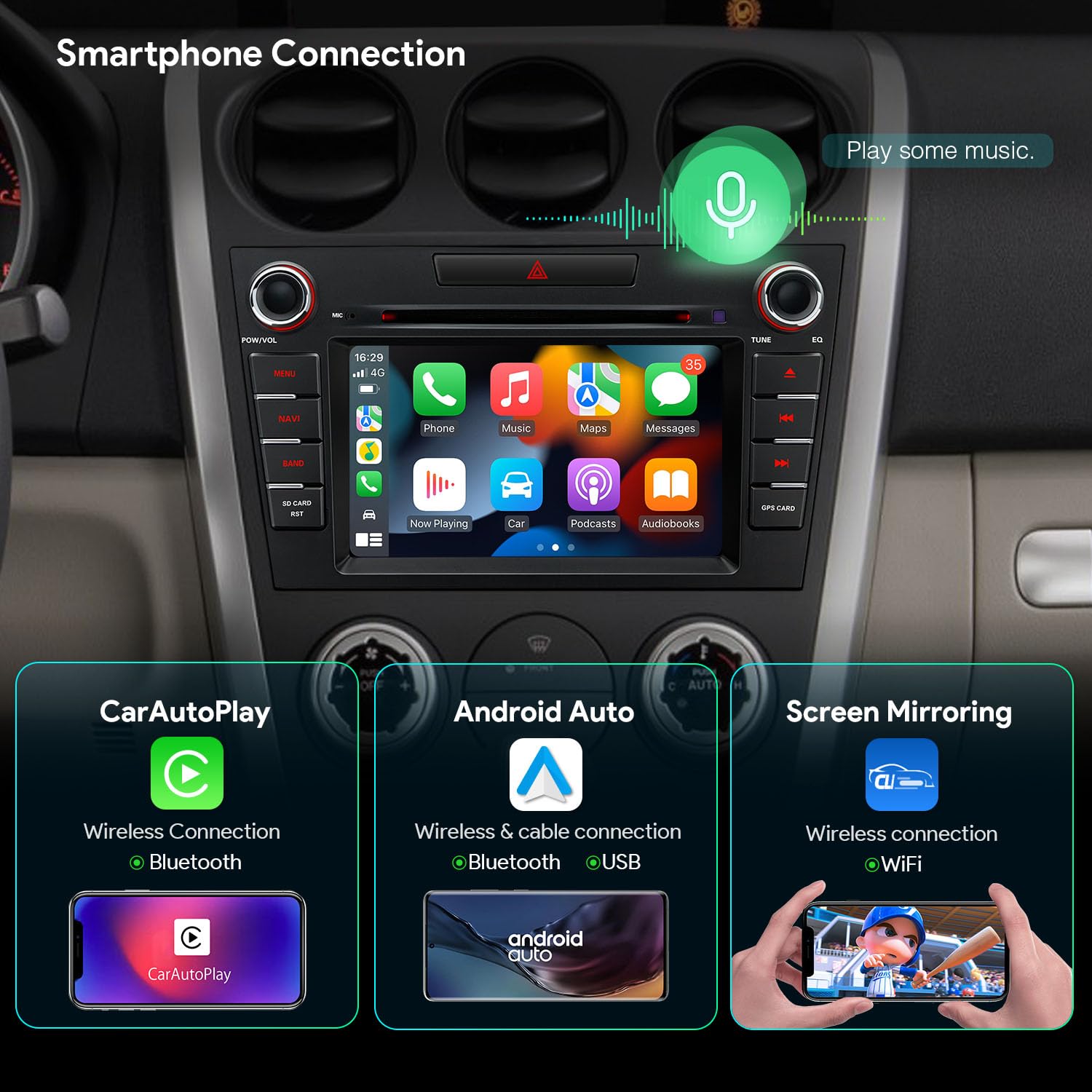 8Gb 256Gb] Android 12 2 Din Autoradio Pour Ni.Ssan Qashqai J10(2008-2014)-[Intégré Carplay