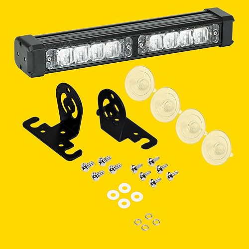 Miniatura 8 de LAMPHUS - Barra de luces estroboscópicas de ledes, de advertencia, emergencia, para cubierta, SolarBlast SBLS24 8W., rojo (Amber  Red)