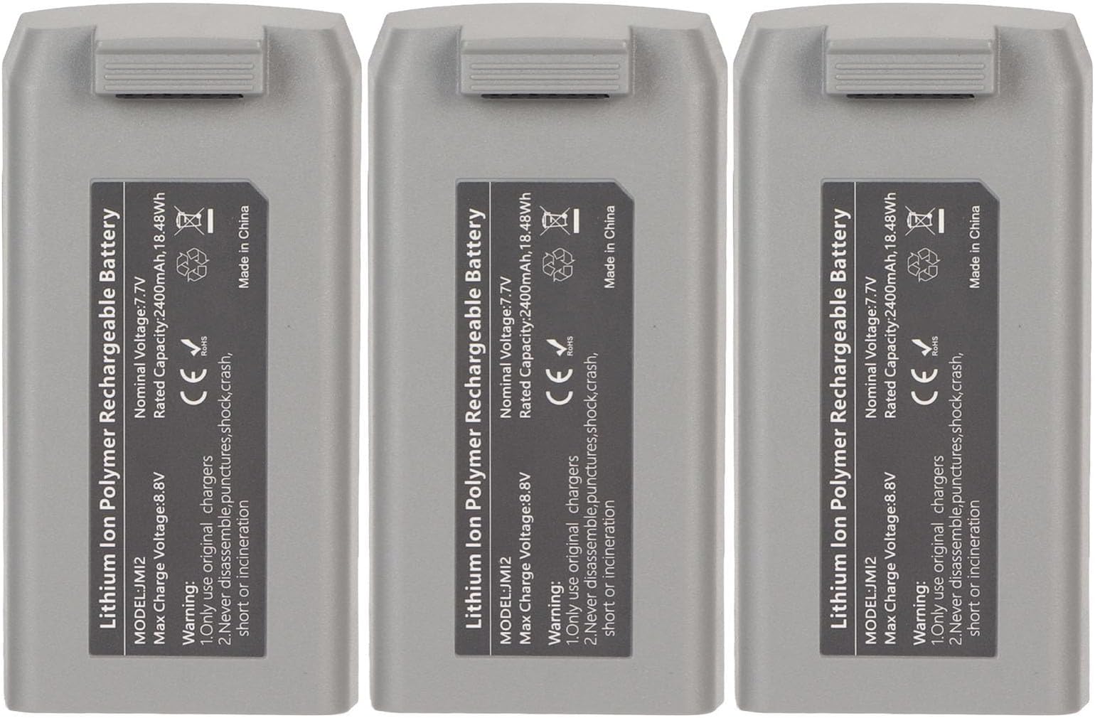Cryfokt3Pcs Rc Drone Battery, Multi 7.7V 2400Mah Remote Control Uav Battery, Rc Uav Backup Battery, Longtime, Lightweight, Reliable Performance, Under Rigorous Testing