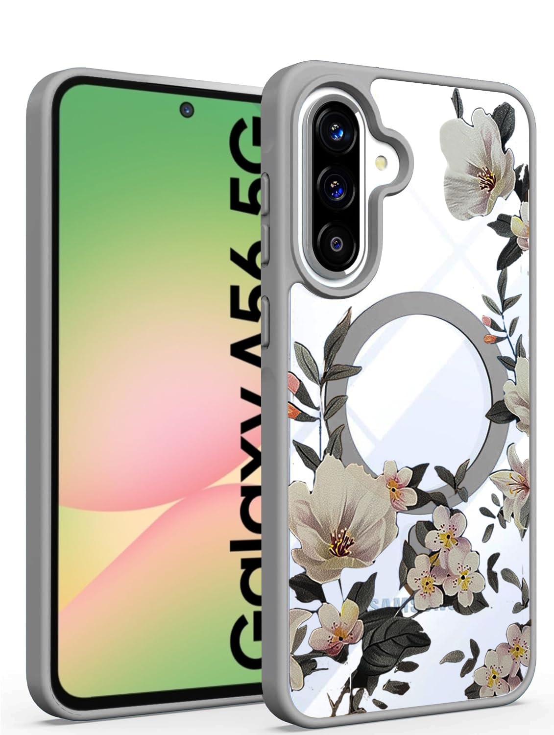 VONZEE Galaxy A57 5G Floral Case - Blue -8 VONZEE Galaxy A57 5G Floral Case - Blue -8