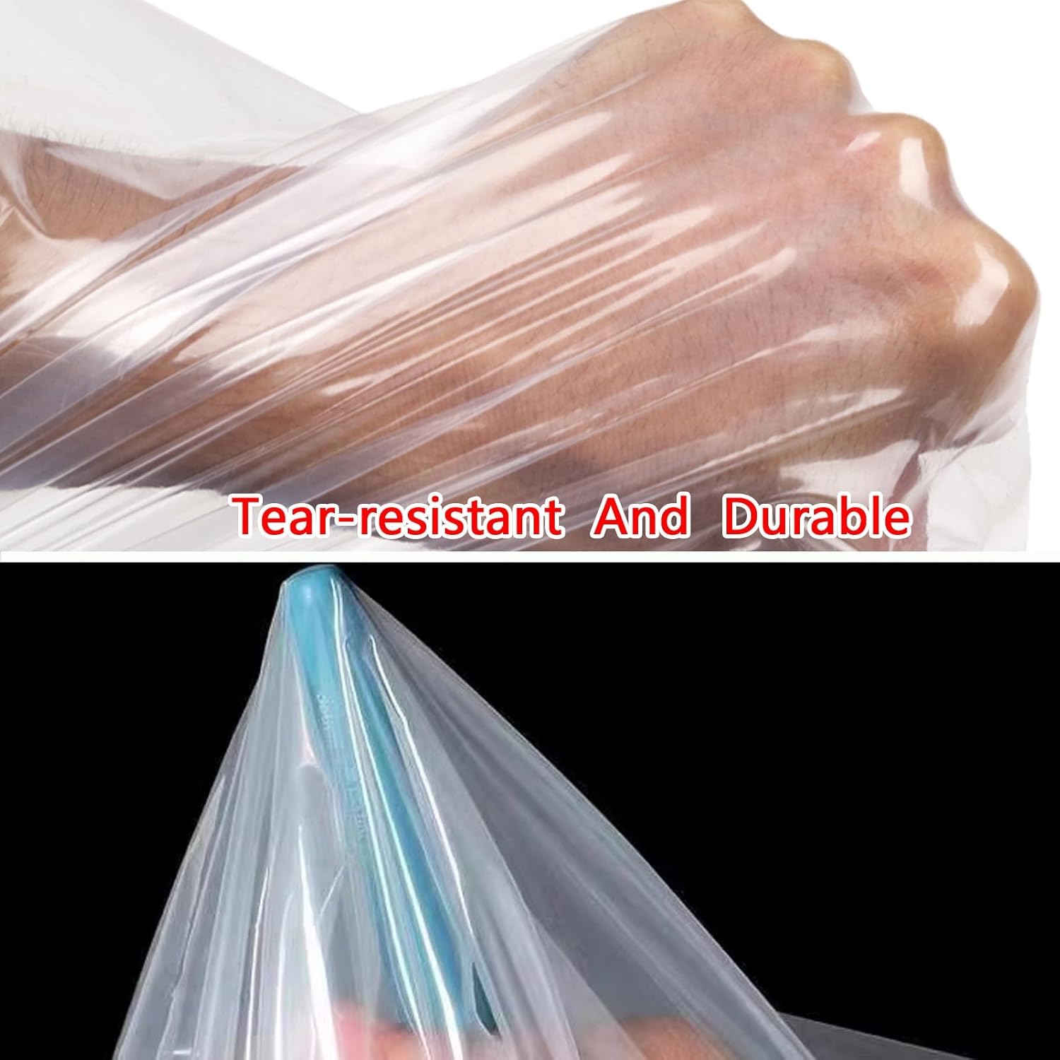 Clear Waterproof Tarps, Poly Tarpaulin, Thickened Tear Resistant, for Patio Enclosure, Camping, Outdoor Tent Cover(16x26 ft(5x8m))