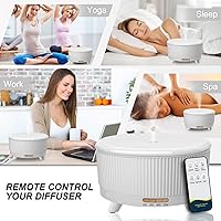 Vista 6 de Diffusers for Essential Oils Large Room, 500ml Aromatherapy Diffuser Cool Mist Humidifier with Remote Control,7 Colors Lights & 3 Mist Mode
