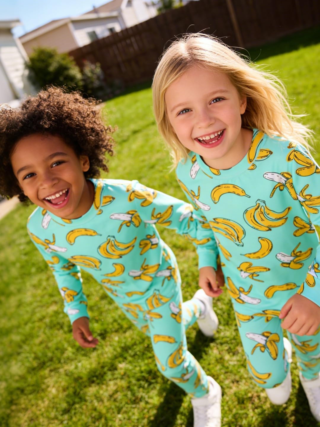A&J DESIGN Ages 2-10 Kids Bamboo Viscose Two-Piece Long Sleeve Pajama Set