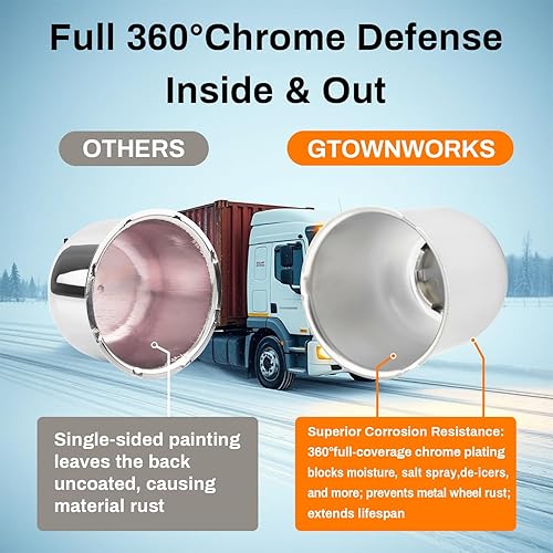 Miniatura 4 de 4 tapas centrales de rueda de remolque de 3.74 pulgadas para llantas de 3-34 con orificio central para camión, remolque, RV, SUV, cubiertas de cubo