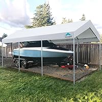 Vista 2 de Advance Outdoor - Toldo de 10 x 20 pies, resistente, para auto, toldo portátil, garaje, tienda de campaña para fiestas, refugio para bote, altura