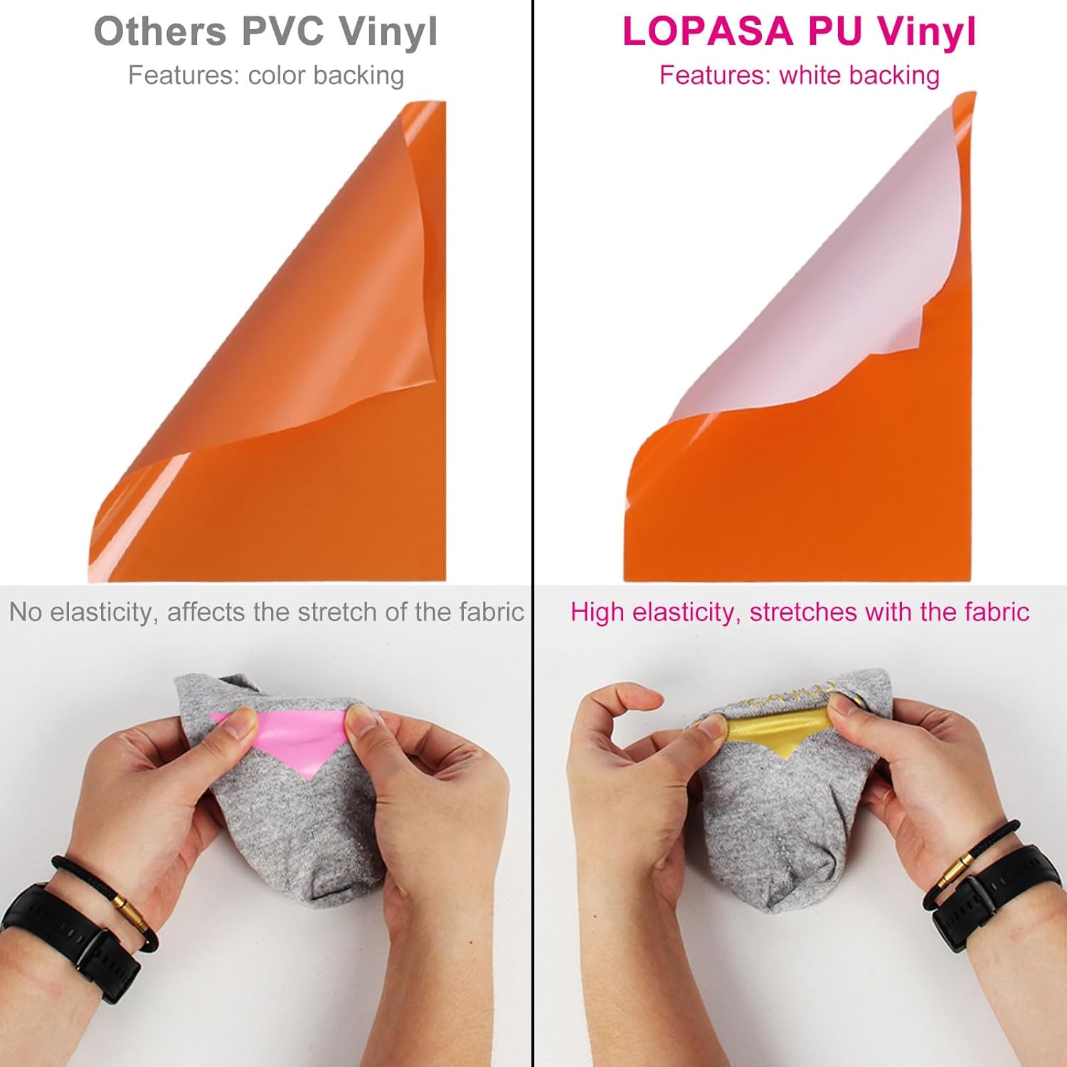 LOPASA Heat Transfer Vinyl Sheets Sampler Compatible with Cricut Joy Xtra, 8.5x12 Extra Iron On Vinyl Supplies, Materials for T Shirt HTV Making, Xtra Accessories Bundle(41 Sheets)