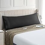 Chilling Home Oreillers pour le corps complet pour les adultes avec lavable Oreil en soie amovible, Oreillon à lit long matelassé pour dormir, Grand oreiller pour les femmes enceintes et les somnifères, Gris