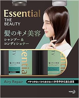 花王 エッセンシャル ザビューティ 髪のキメ美容シャンプー&コンディショナーセット エアリーリペア 本体 500ml×2 ダメージ補修 ヘアケア さらさら