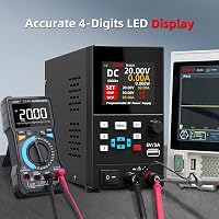 BSIDE Programozható Laboratóriumi Tápegység 40V 20A 300W Szabályozott Kapcsolóüzemű Kettős Finomhangolás 4 Digites 6 Soros Színes Kijelző As 5