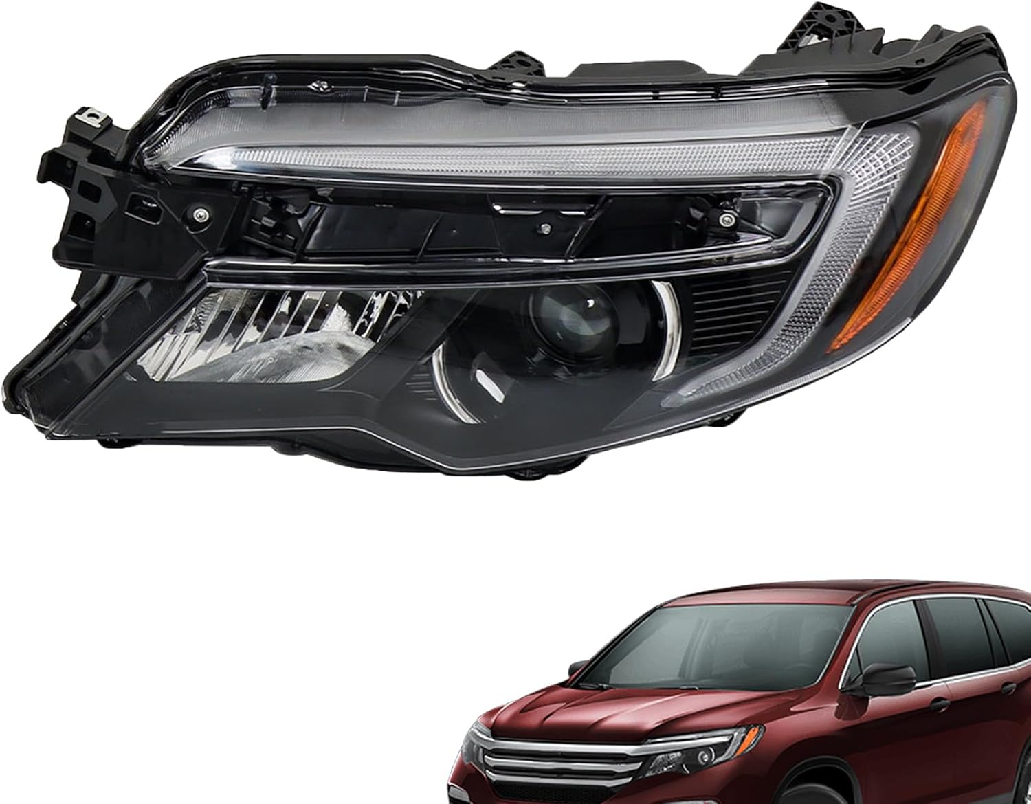 1 Park Headlights Kit Left Replacement for Pilot 2016-2018 Ri-dgeline 2017-2020