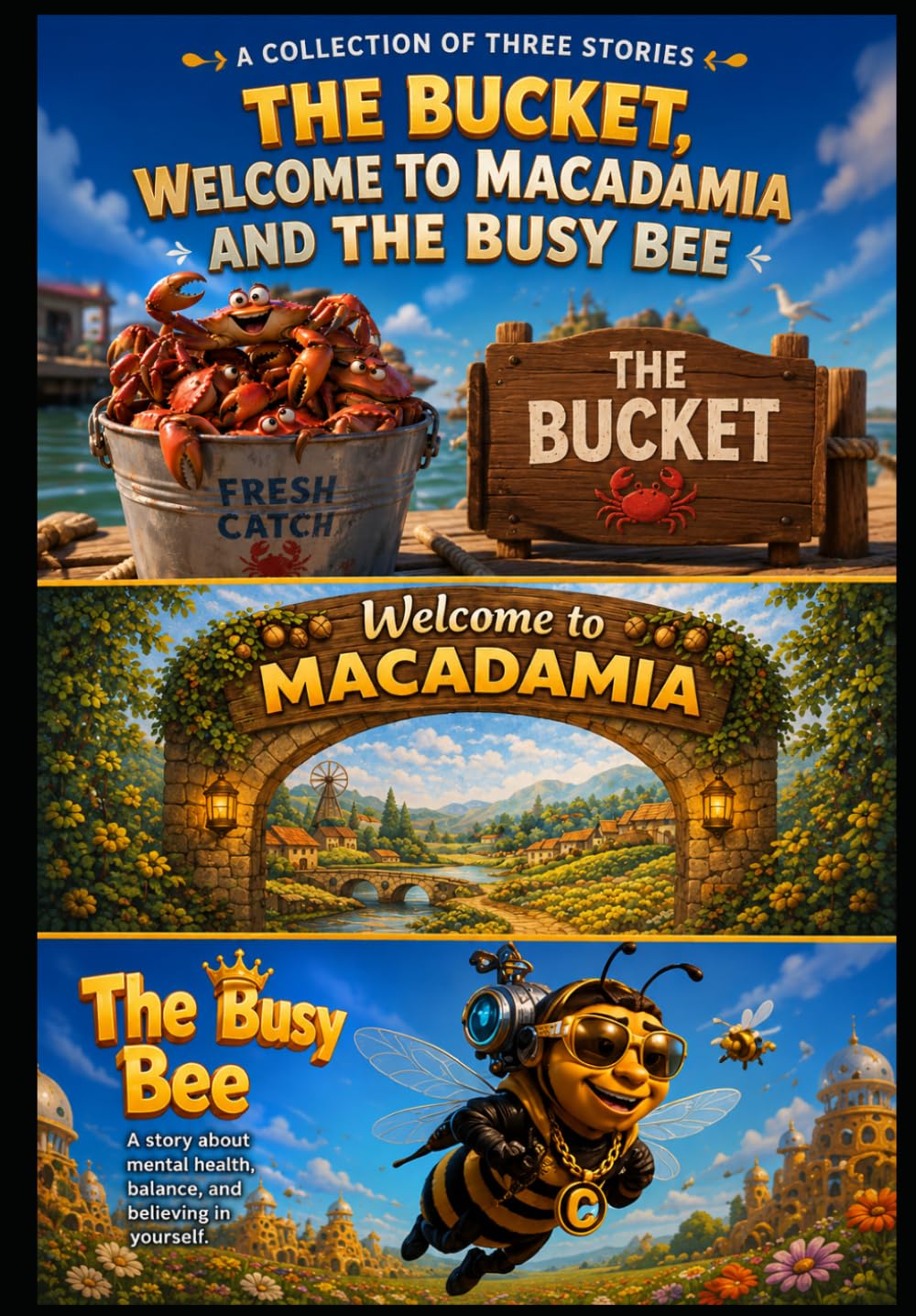A Collection Of Three Stories: The Bucket, Welcome To Macadamia , The Busy Bee