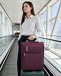 Hanke Underseat Carry On Luggage with Wheels, 17-Inch Small Suitcase with Shoe Bag, Rolling Under Seat Luggage with 15.6" Compartment, Lightweight Personal Item Bag, Caribbean Blue