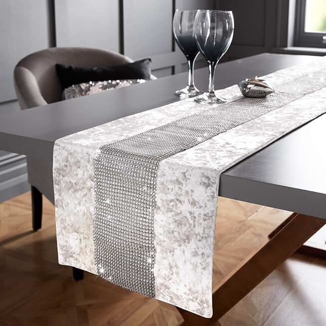 Amazon.co.uk silver table runners