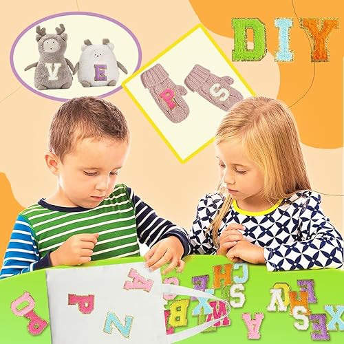 Miniatura 6 de 52 parches de letras de chenilla, parches de letras de felpilla autoadhesivas de 2 pulgadas de la A a la Z, para planchar, para mochilas, hechas a