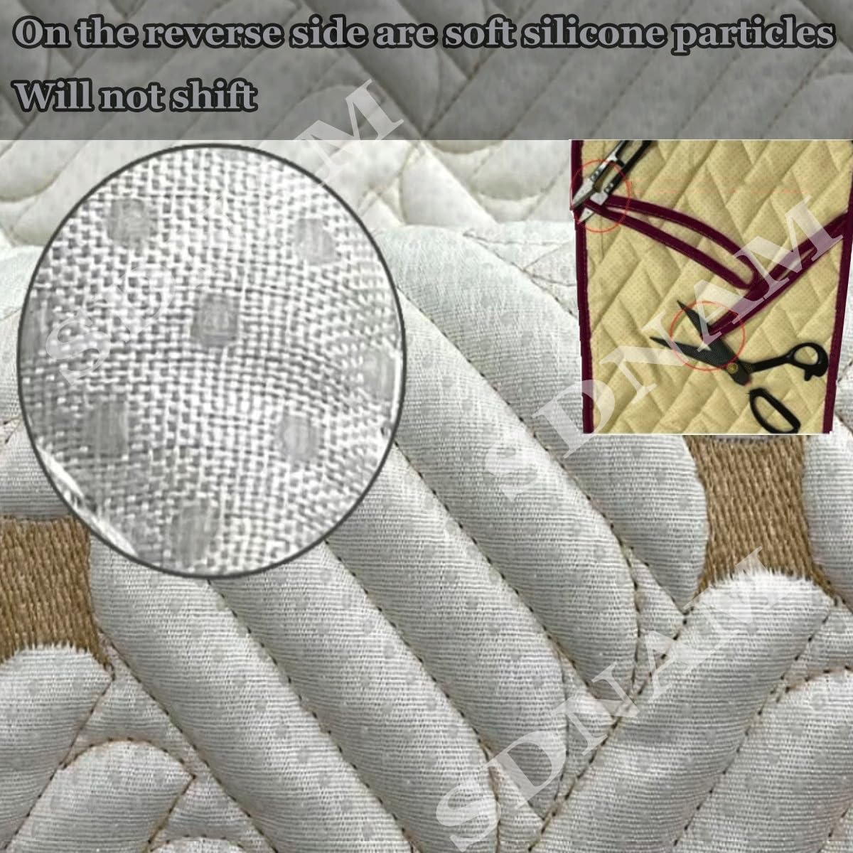 Coussin De Banc De Jardin Imperméable 110/120/130x50 Cm Avec Attaches - Intérieur Extérieur