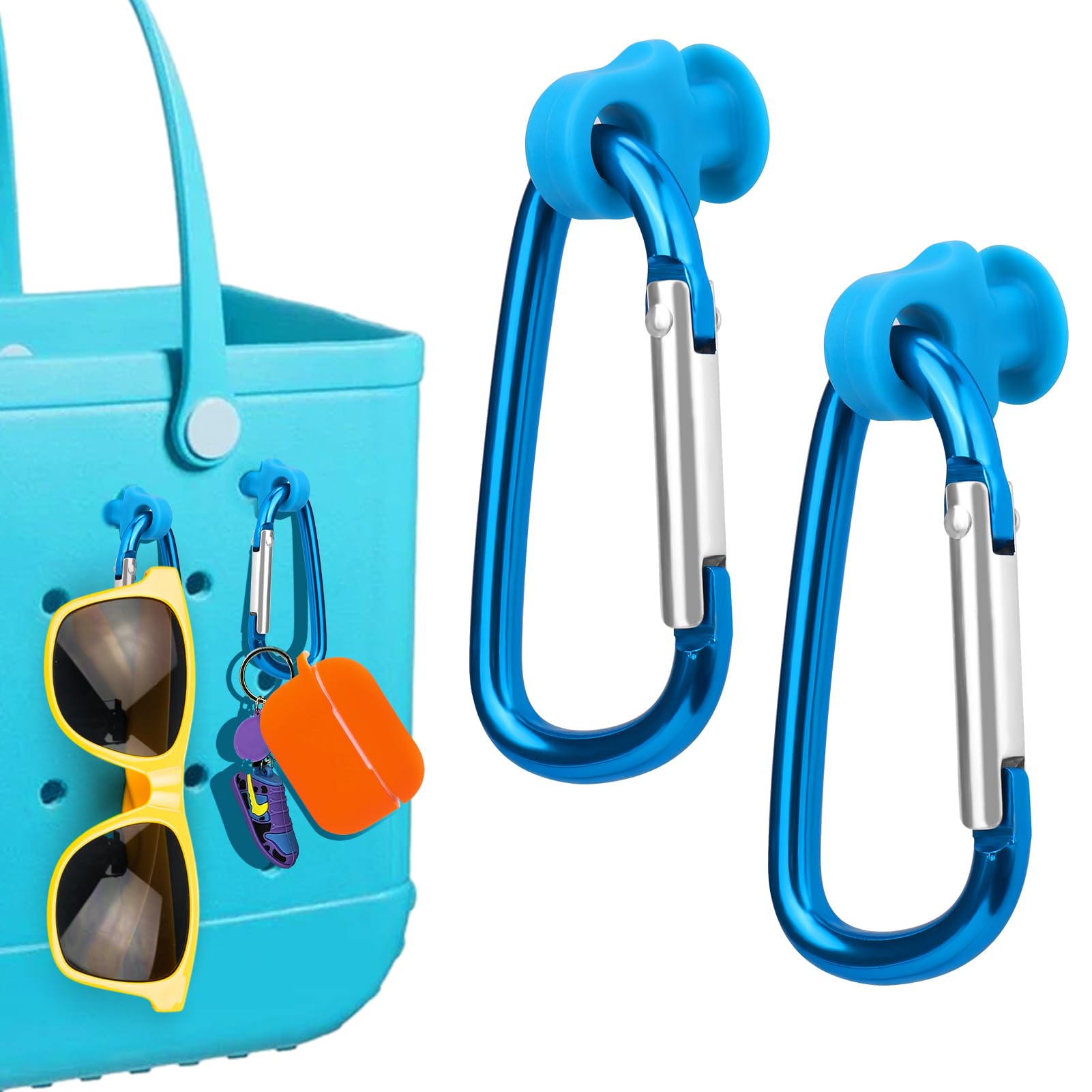 Mity rain Key Holder for For Bogg Bag, Accessories for Bogg Bags Original X Large, Insert Charm Carabiner Keychain Compatible with Bogg Bag Beach Tote Bag for Finding Your Keys In Your Bag Quickly