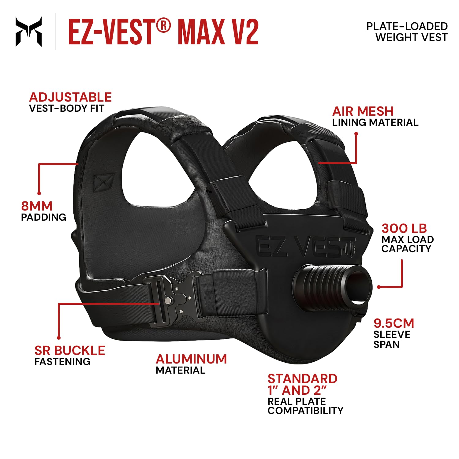 Amazon.com: Kensui EZ-VEST V2 MAX - Chaleco de peso ajustable con