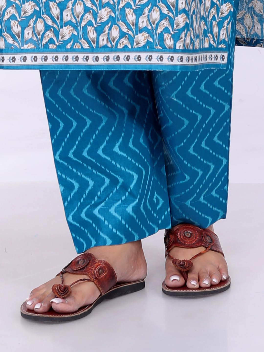 Miraan Cotton Printed Readymade Plus Size Salwar Suit For Women (MIRAANRV7413XXXXXXL_Blue_XXXXXX-Large) - Image 4 thumbnail