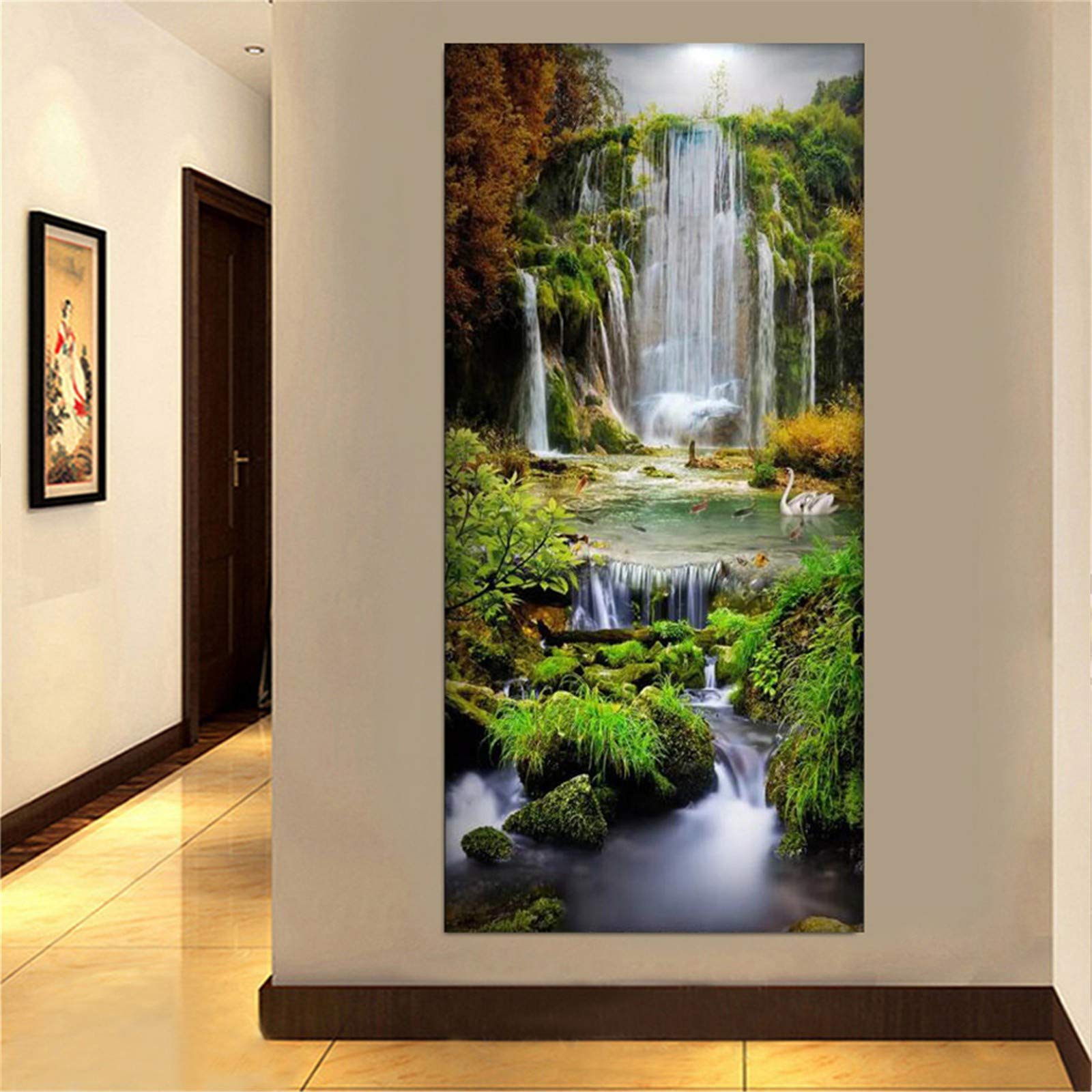 Peinture diamant paysage naturel kit complet broderie strass carrés adultes
