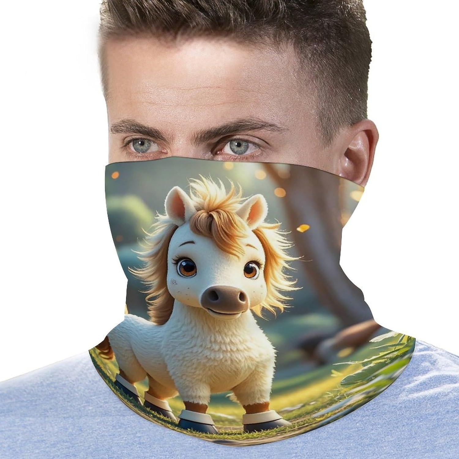 Cupid Arrow Love Horse Neck Gaiter for Men Women Cooling Breathable Face Mask Scarf Windproof Hiking Bandana Soft Face Cover High-elastic Magic Scarf Headband for Cycling Running