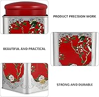 Vista 2 de BESTonZON Botes de té de estilo chino, contenedores de almacenamiento de té sueltos vintage con tapa, hojalata de metal, latas vacías, recipiente