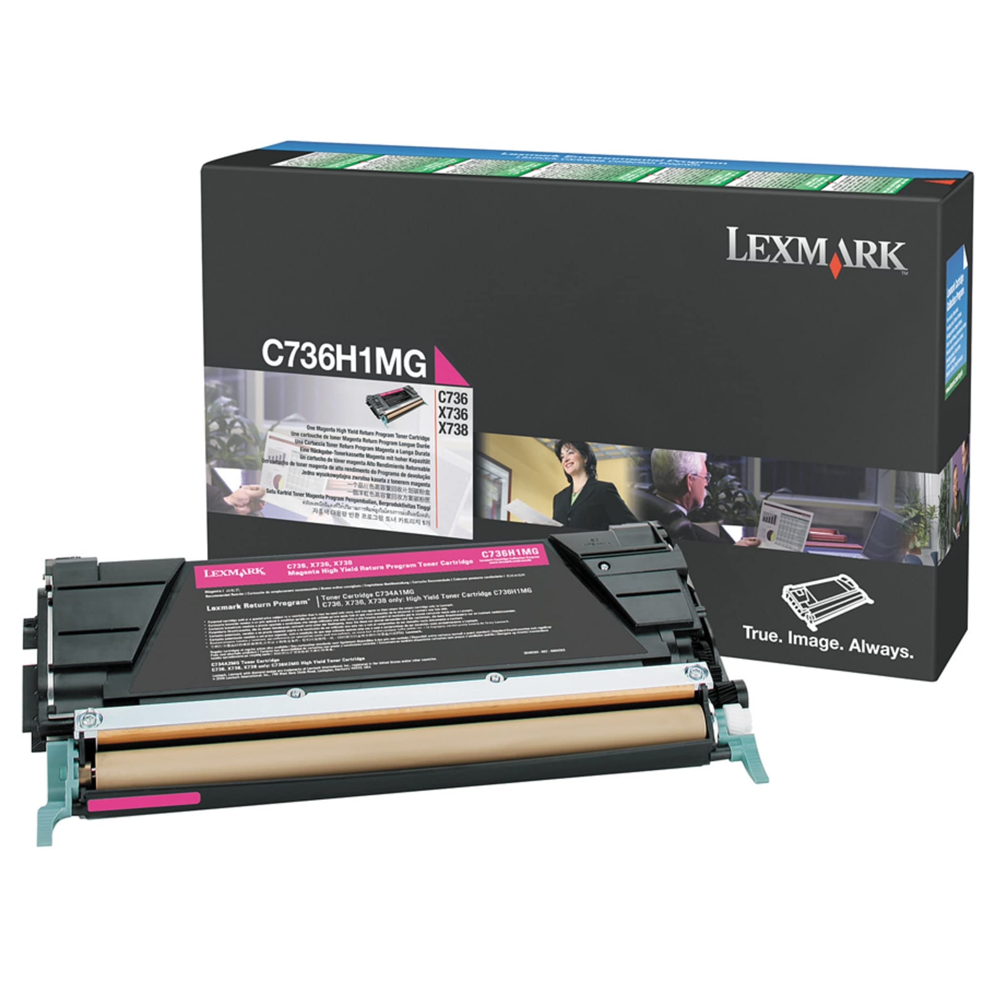 Cartouche de toner Lexmark C736H1MG magenta pour imprimante laser couleur X736 et X738 - 4