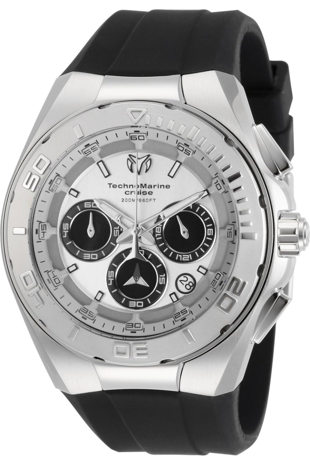 Technomarine Cruise TM-115345 Reloj para Hombre - Movimiento de Cuarzo - Acero Inoxidable con Esfera Plateada - 45 mm