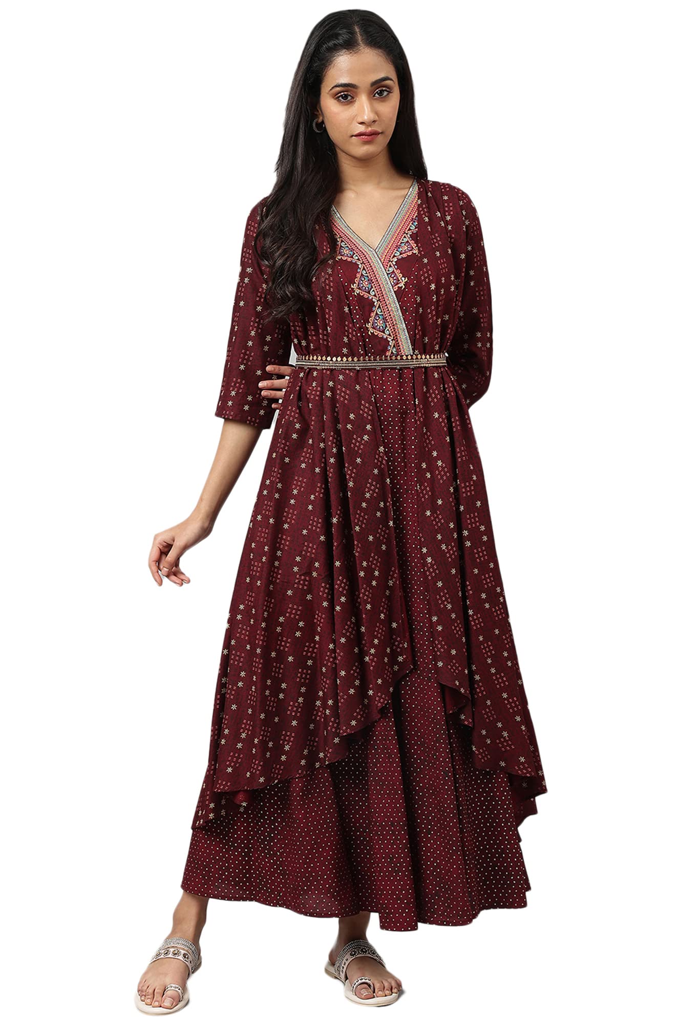 w for woman Women Heavy Festive Gilet Kimono Calf Length Dress-picture-12
