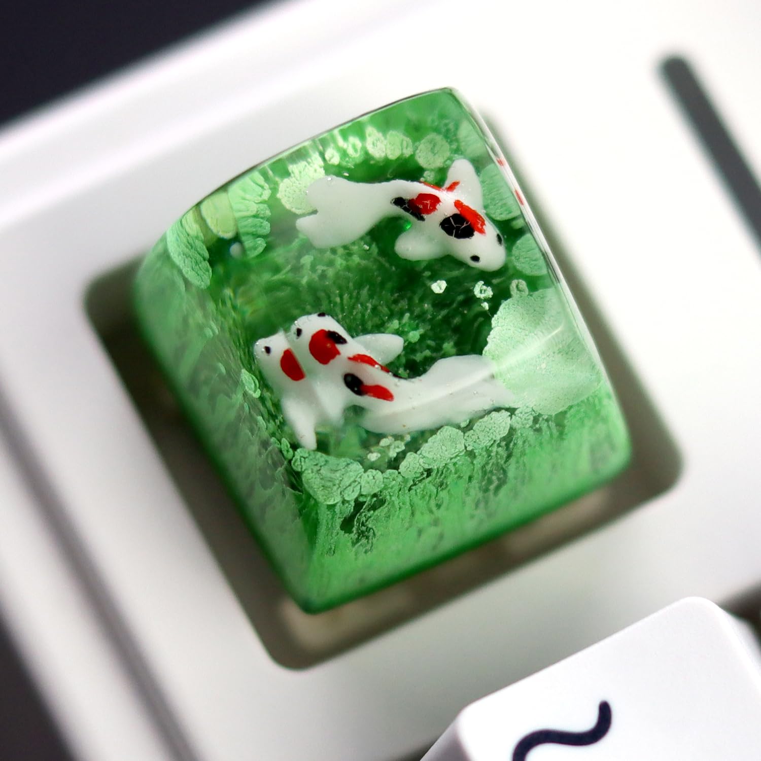 Ocean Aesthetic Novelty Koi Artisan Keycap Esc R1 SA Profile 1U