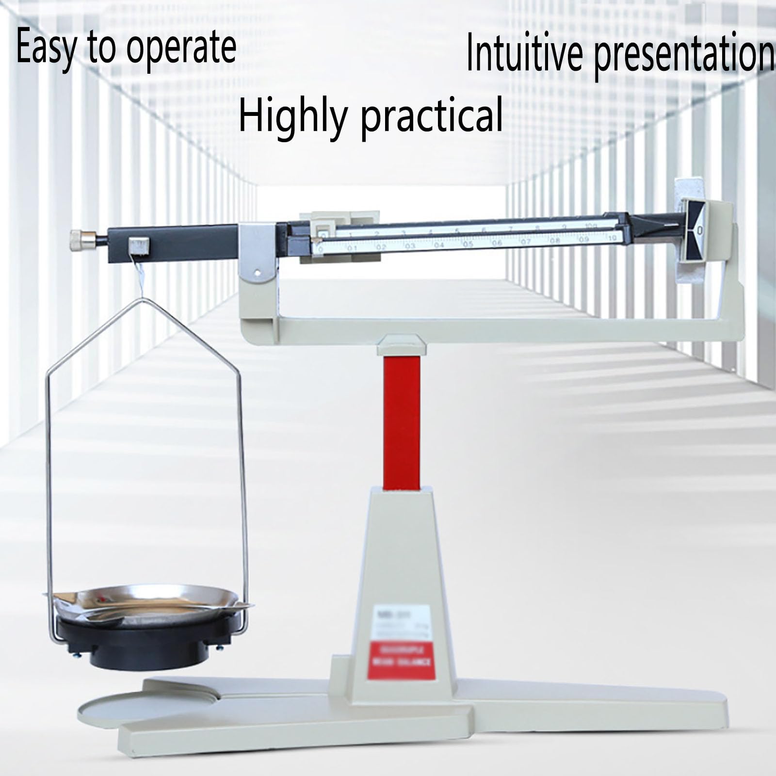 MObyat Balance De Laboratoire Mécanique, 4 Graduations, avec Poids, Plage De Pesée De 0,01 G À 311 G, Graduation Claire, Plateau, Balance Réglable, pour l'enseignement Et La Recherche Scientifique