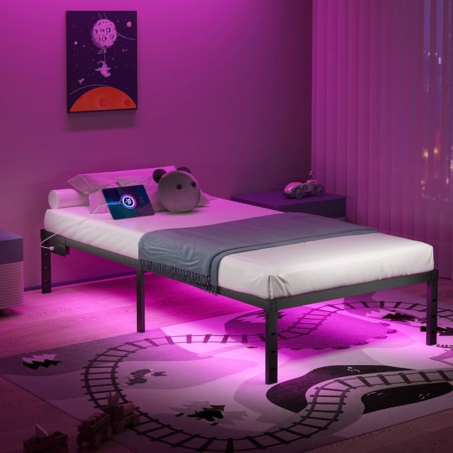 Amazon.com: HAVONIZD Twin Bed Frame with LED Lights