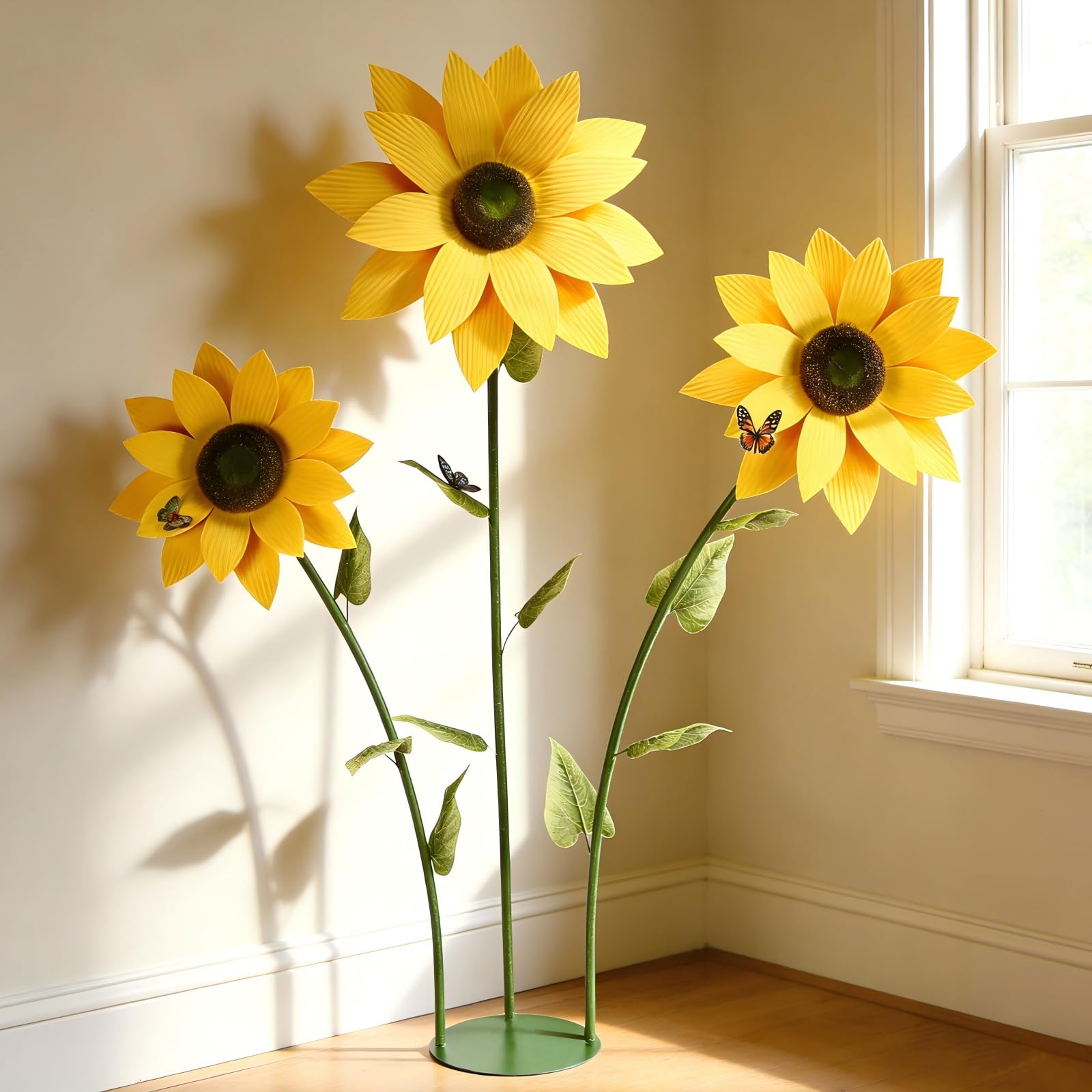 Photo 1 of PUIBTOIV Giant Artificial Sunflower Decoration, 5.8Ft, Yellow