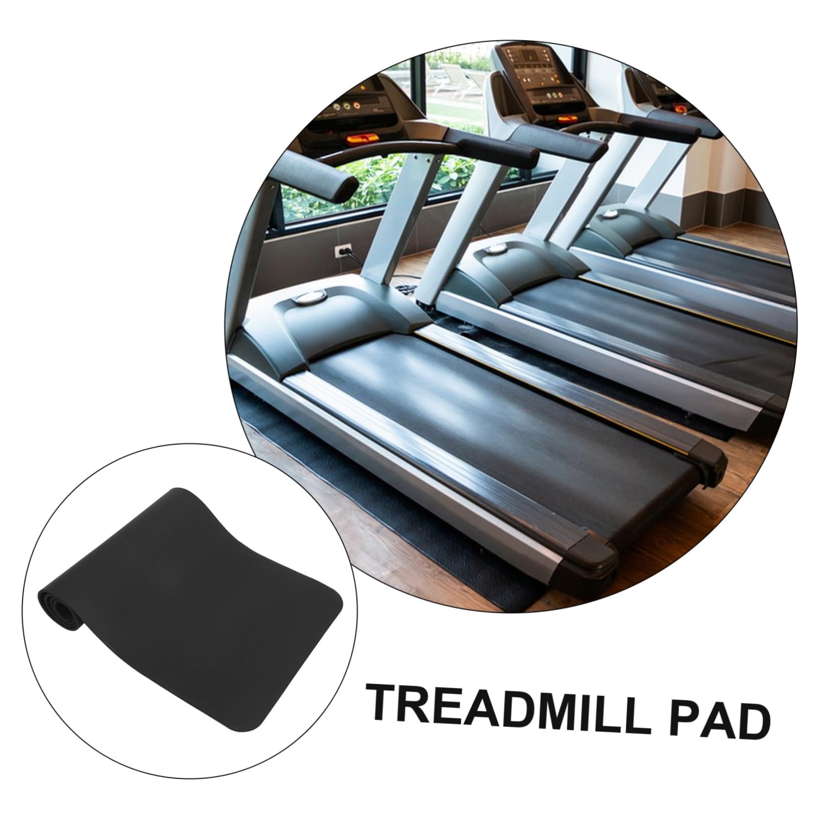 BESPORTBLE Tapete para Cinta De Correr De Goma Almohadilla para Cinta De Correr para Pisos De Accesorio para De para Gimnasios