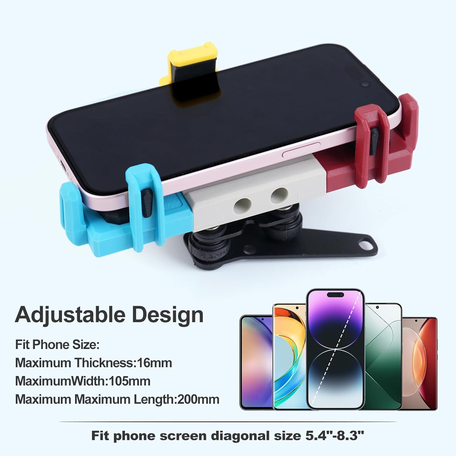 Yamaha YZF-R3 Exclusive Motorcycle Phone Mount with Vibration Dampener,Heavy Duty Phone Holder for Motorcycle,Anti Slip, Anti Shake, Anti-Theft,Adjustable for 5.4-8.3'' Smartphone