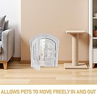 Vista 3 de Indoor Cat Door Interior Pet Door for Cats and Small Use Double Opening Pet Gate for Puppy and Kittens White