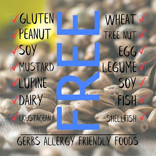 Miniatura 4 de GERBS Semillas de cáñamo enteras tostadas sin sal, 2 libras. Grado premium | Bolsa resellable a granel | Alto en magnesio, proteínas y fibra | Sin