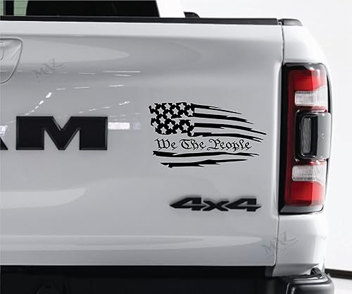 MAZ Distributions MAZ-453 - Calcomanía decorativa personalizada con texto en inglés We The People para autos, camiones, furgonetas, SUV, ventanas,